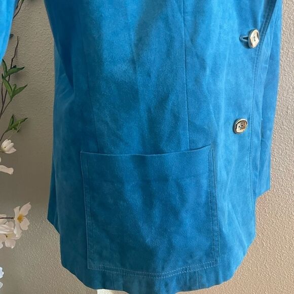 Roth Le Cover Women Suede Baby Blue Blazer - Size XL - Picture 6 of 11